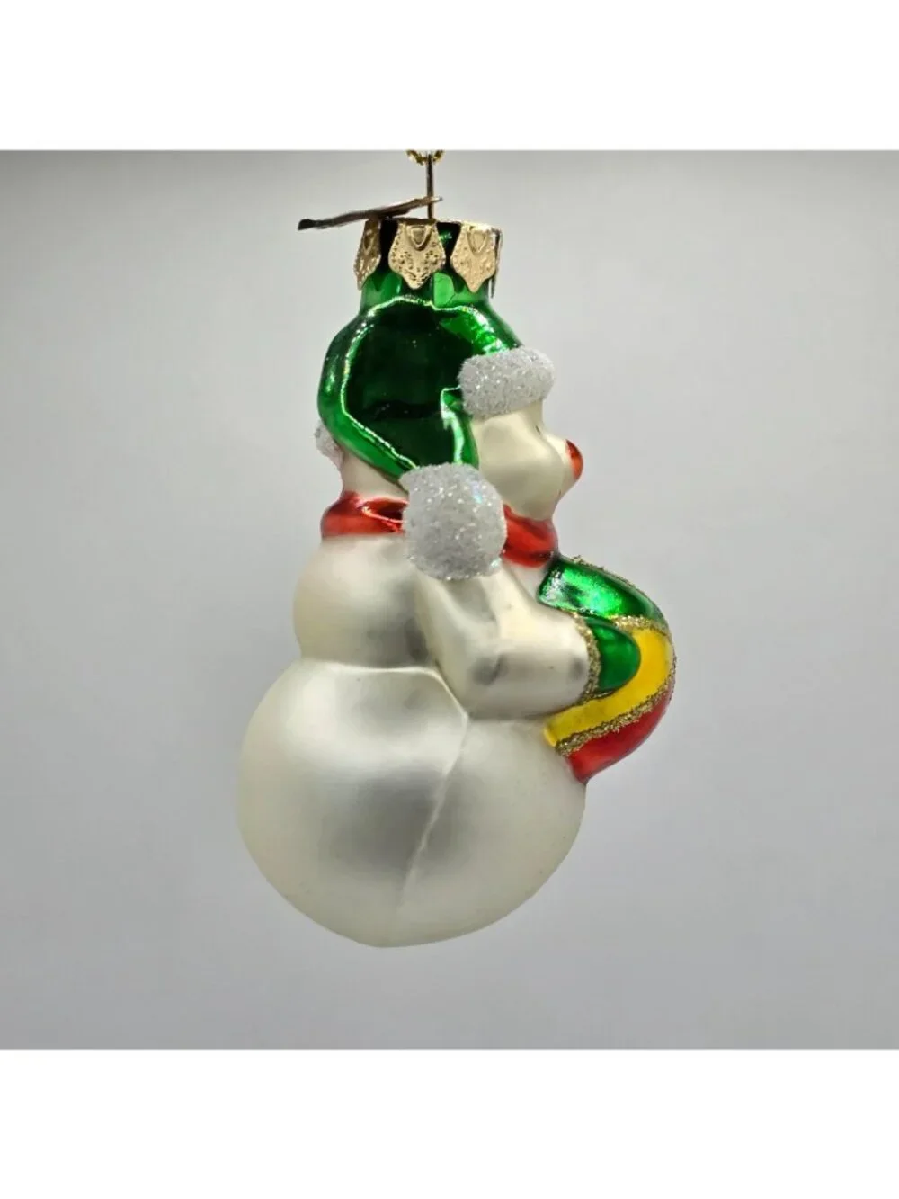 Christmas Ornament Glass Snowman w Ball  Thomas Pacconi Museum Series 2003 VTG